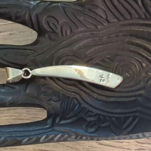 Galaxy Native American Inlay Gemstone Sterling Silver Pendant - Picture 6 of 9